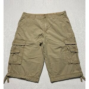 Unionbay Mens Cargo Shorts Size 34 Khaki Tan Cotton Relaxed Fit Y2K Gorpcore